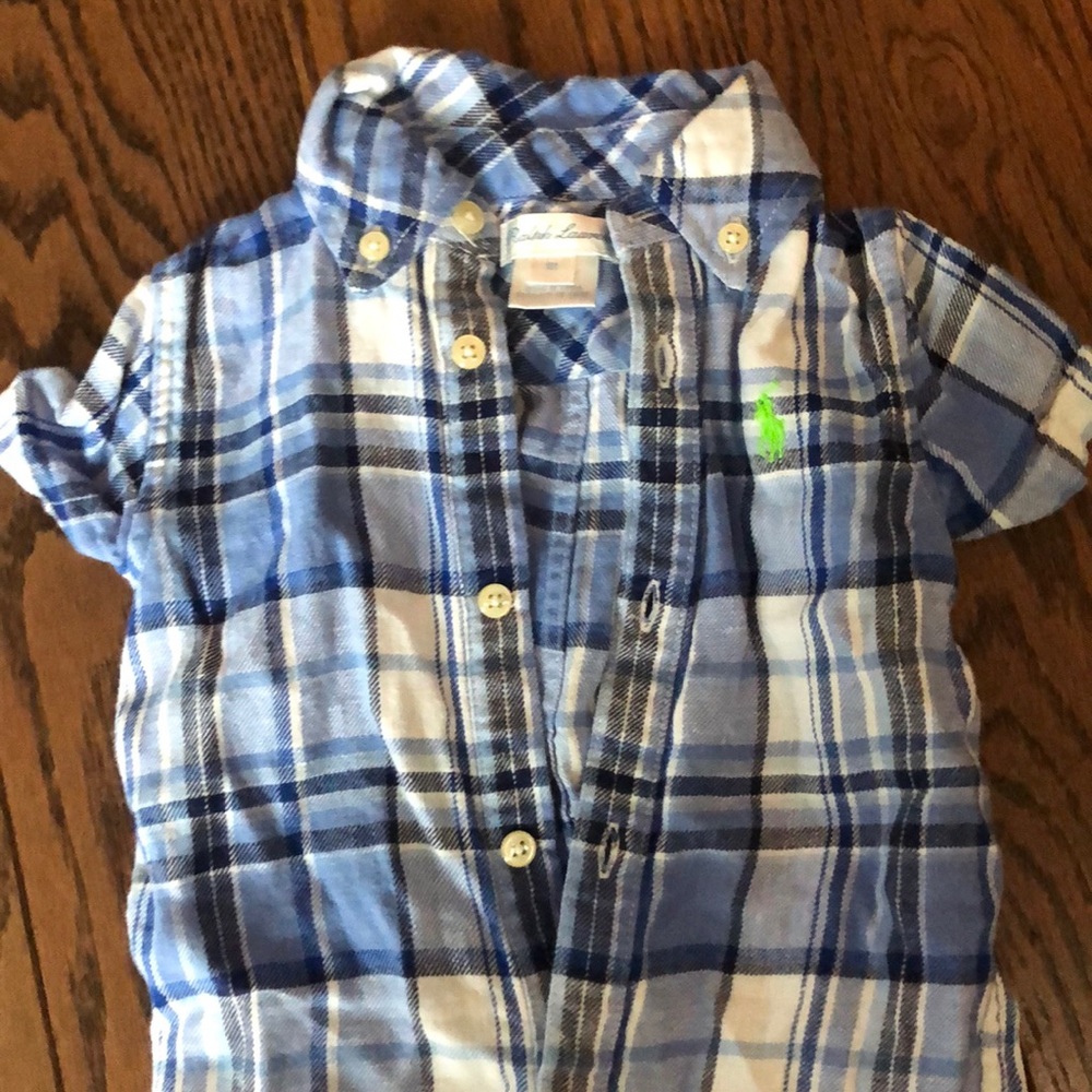 One piece short sleeve button down outfit